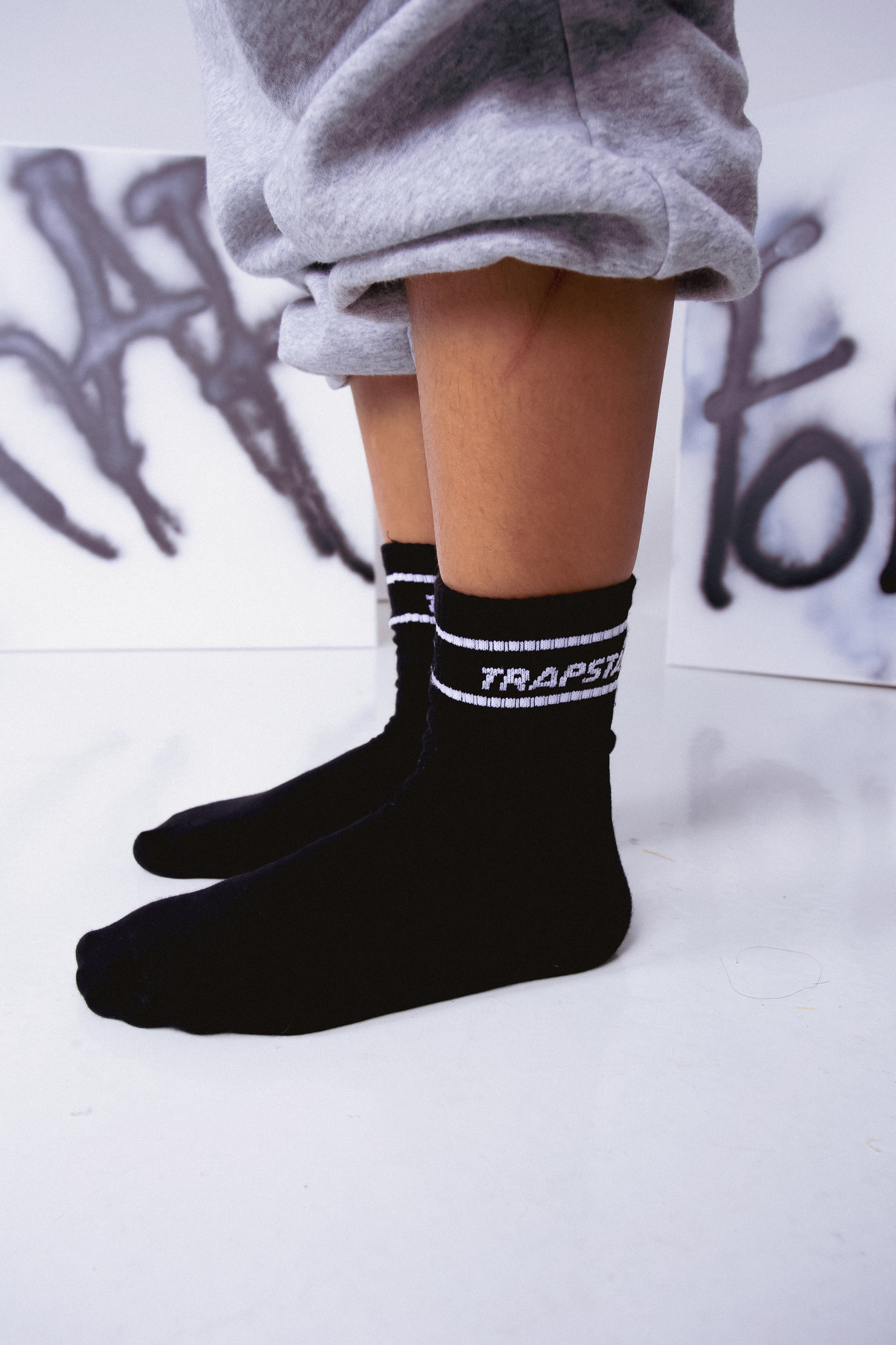Trapsta Sock Black/White