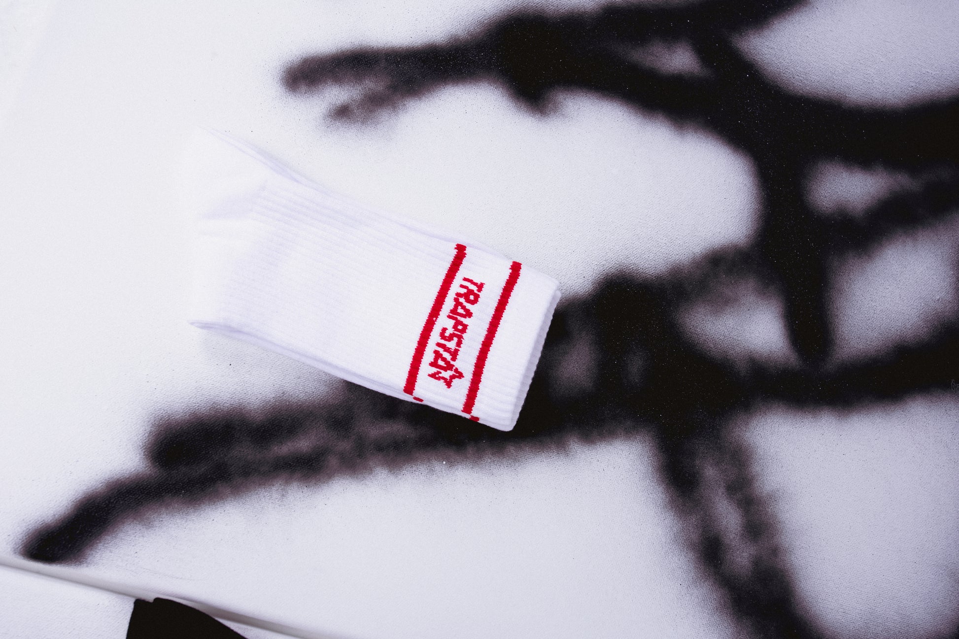 Trapsta Sock White/Red